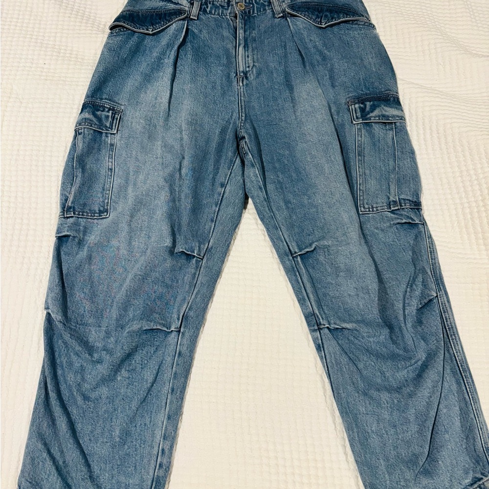 Lucky Brand Women's High Rise Denim Cargo Jeans